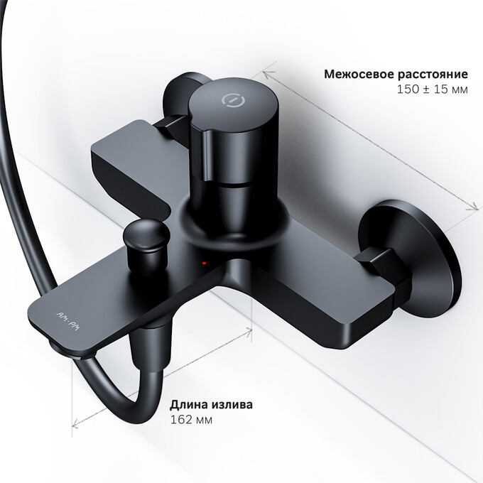 Змішувач для ванни Am.Pm X-Joy TouchReel F85A10522 (чорний матовий), Колір виробника: чорний матовий, фото , изображение 10