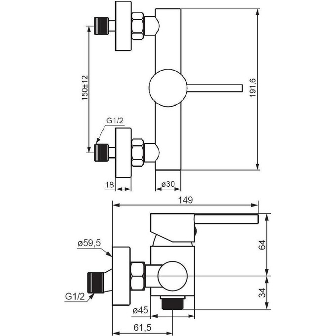 Змішувач для душу Damixa Scandinavian Pure 362000000, Колір виробника: хром, фото , изображение 6