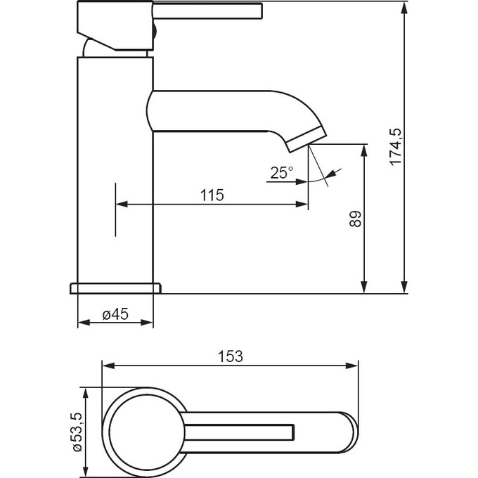 Смеситель для умывальника Damixa Scandinavian Pure 360210000, Цвет производителя: хром, фото 4