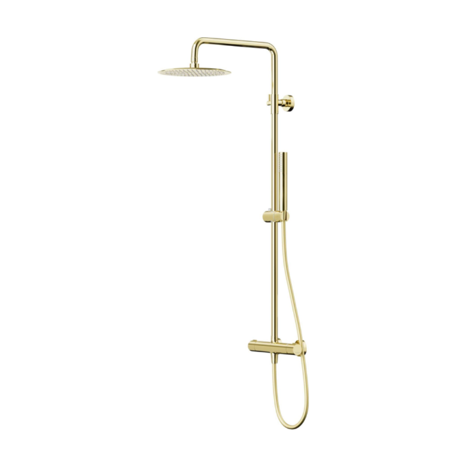 Термостатическая душевая система Corsan Lugo Gold CMN01TGL (золотая), фото 2
