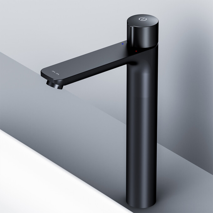 Змішувач для умивальника Am.Pm X-Joy TouchReel F85A92522 (чорний матовий, високий), Колір виробника: чорний матовий, фото , изображение 4