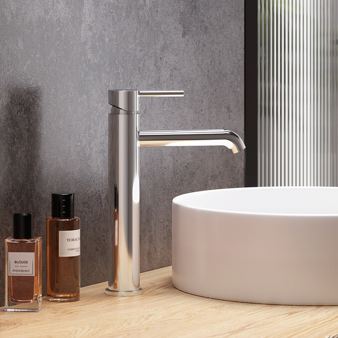 Смеситель для умывальника Damixa Scandinavian Pure 360250000 (высокий), Цвет производителя: хром, фото 2