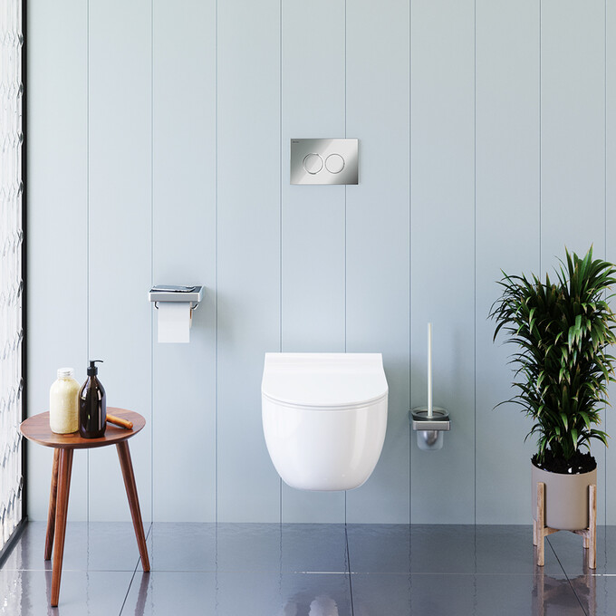 Безободковый подвесной унитаз Damixa Scandinavian Pure FlashClean DX36C1701SC (с сиденьем), фото 2