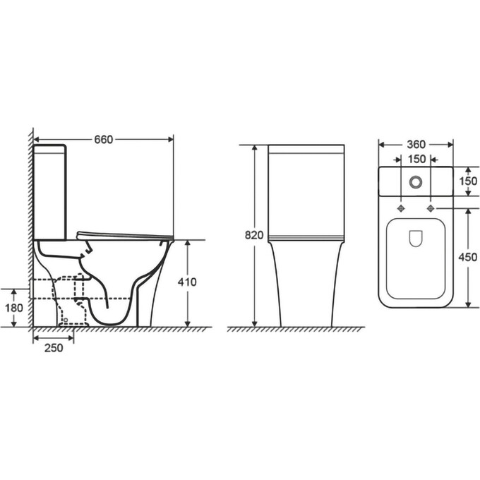 Безободковый унитаз-компакт Imprese Elanta i11545 (с сиденьем), фото 2