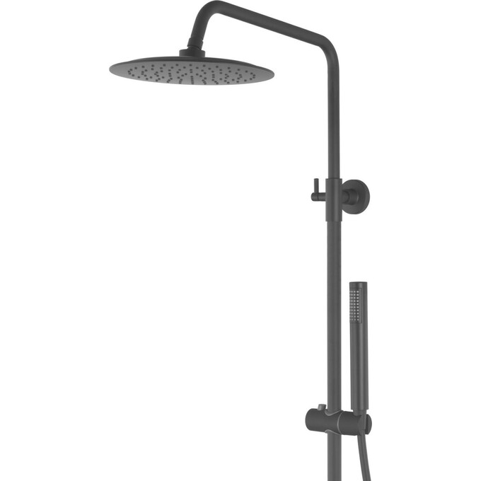 Термостатическая душевая система Corsan Lugo Black Matt CMN01TBLW (черная матовая, с изливом), фото 2