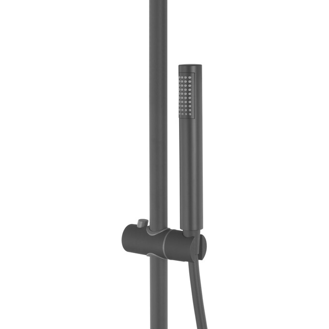 Термостатическая душевая система Corsan Lugo Black Matt CMN01TBLW (черная матовая, с изливом), фото 5