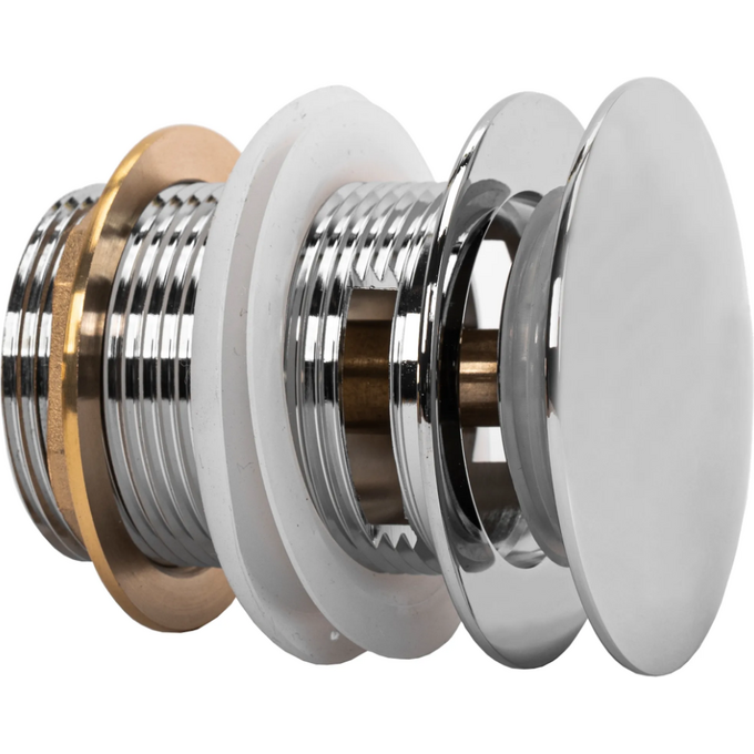 Донний клапан для ванни Rea Klik-Klak Chrome REA-W2007 (з переливом), Колір виробника: хром, фото , изображение 2