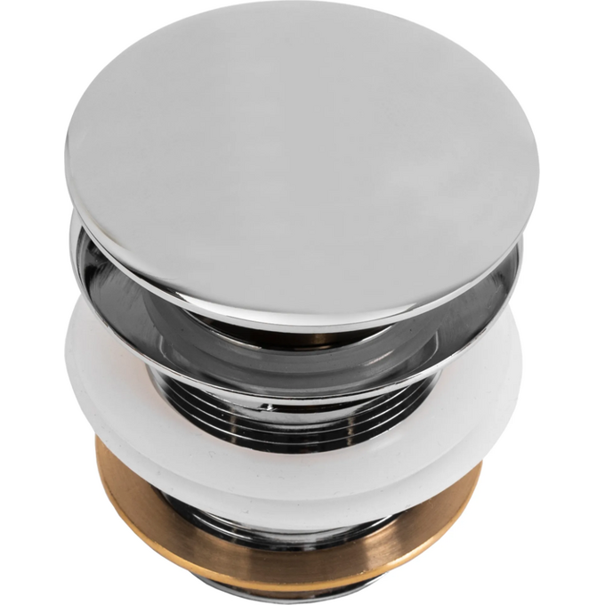 Донний клапан для ванни Rea Klik-Klak Chrome REA-W2007 (з переливом), Колір виробника: хром, фото , изображение 3