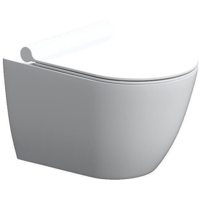 Безободковый подвесной унитаз Damixa Scandinavian Pure FlashClean DX36C1701SC (с сиденьем), фото 