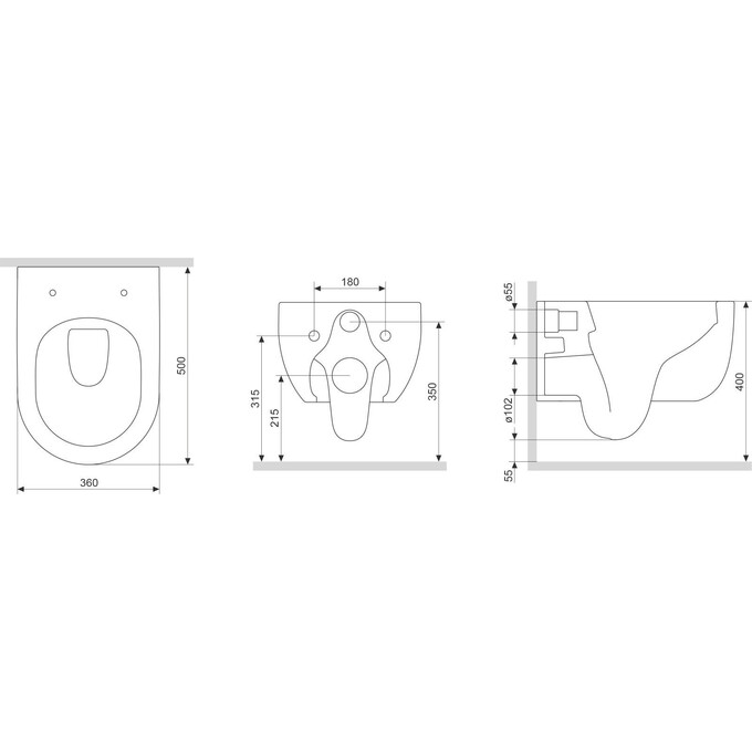 Безободковый подвесной унитаз Damixa Scandinavian Pure FlashClean DX36C1701SC (с сиденьем), фото 5