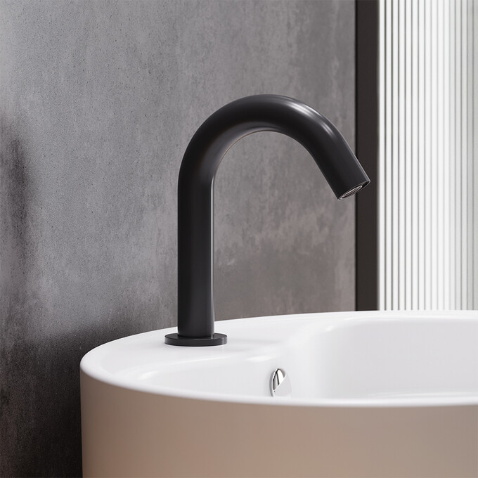 Смеситель для умывальника Damixa Scandinavian Pure 360290300 (черный матовый, сенсорный), Цвет производителя: черный матовый, фото 2