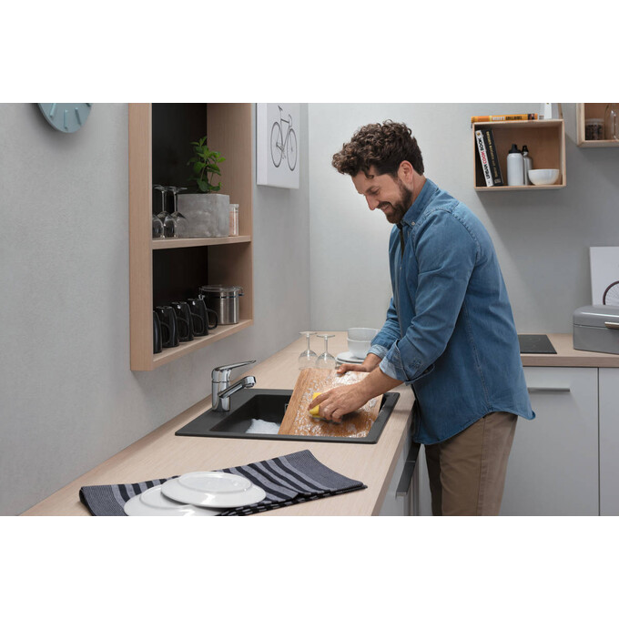 Змішувач для кухні Hansgrohe Focus M42 Chrome 71808000, фото , изображение 2