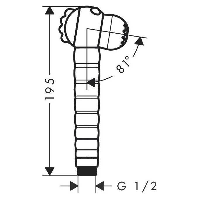 Лейка для душа Hansgrohe Jocolino Lion Beige 28760210 (бежевая, двухрежимная, детская), фото 4
