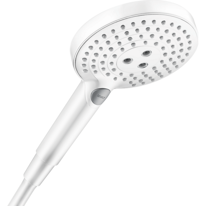 Лейка для душа Hansgrohe Raindance Select S 120 EcoSmart Matt White 26531700 (белая матовая, трехрежимная), фото 