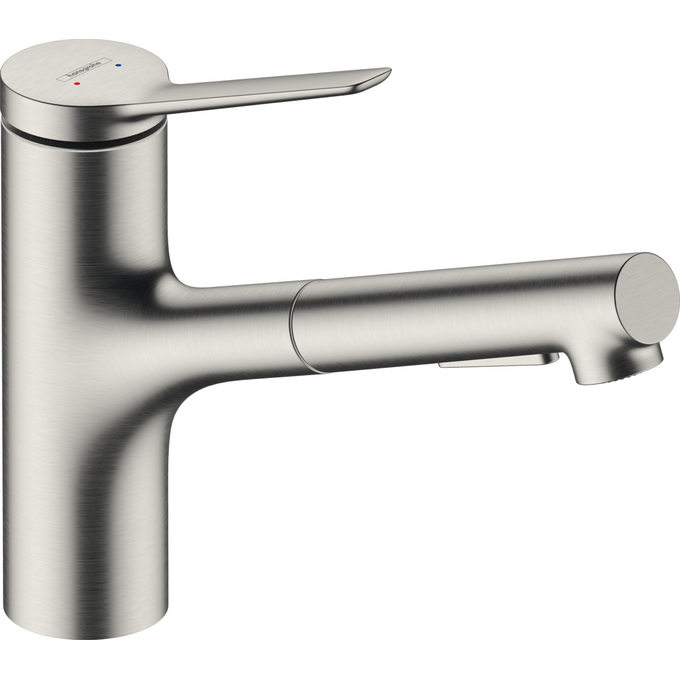 Смеситель для кухни Hansgrohe Zesis M33 150 sBox lite Stainless Steel Finish 74803800 (нержавеющая сталь, с выдвижной лейкой), фото 