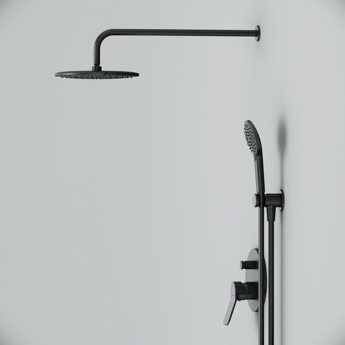 Душевая система Am.Pm X-Joy FB85A1RH22 (черная матовая, скрытого монтажа), Цвет производителя: черный матовый, фото 5