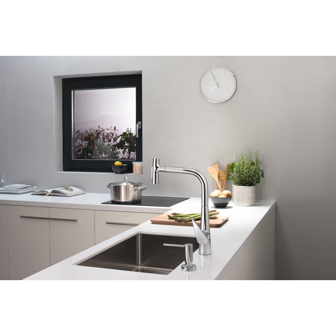 Смеситель для кухни Hansgrohe Talis Select M51 pull-out spray sBox Chrome 73867000 (с выдвижной лейкой), фото 2