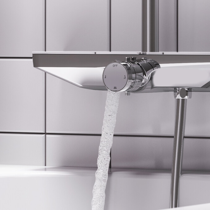 Душевая система Damixa Merkur 940730000 (с полкой и изливом), Цвет производителя: хром, фото 7