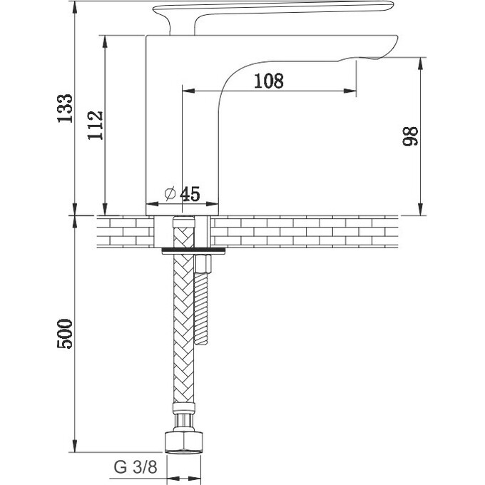 Смеситель для раковины Kohlman Experience Brushed Gold QB100EGDB (брашированное золото), Цвет производителя: брашированное золото (матовое), фото 3