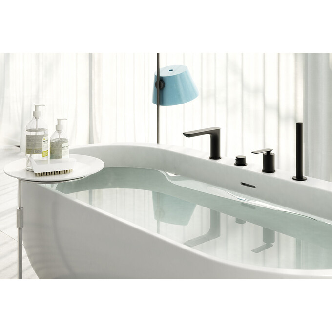 Смеситель на борт ванны Kohlman Experience Black QB244EB (черный матовый, на четыре отверстия), Цвет производителя: черный матовый, фото 2