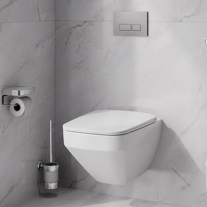 Безободковый подвесной унитаз Am.Pm Inspire FlashClean V2.0 C50A1700SC (с сиденьем микролифт), фото 4