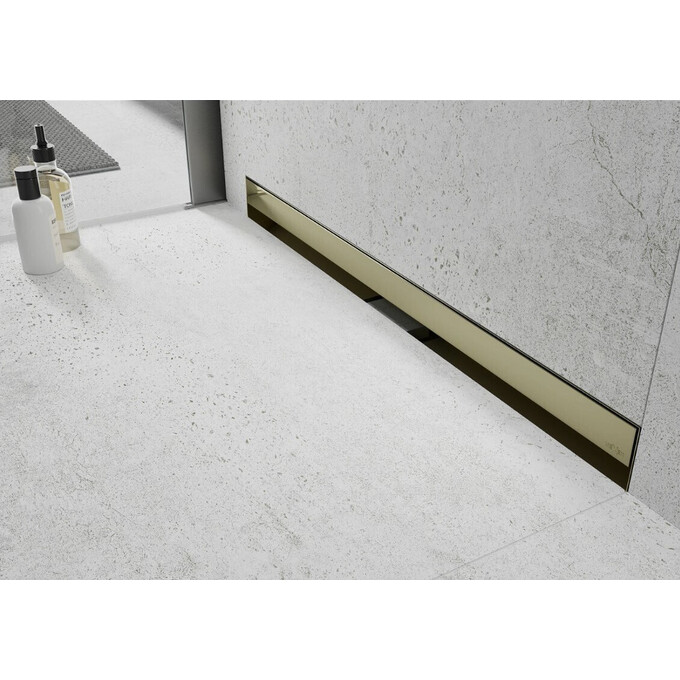 Душевой трап Mexen Flat Wall 2в1 Gold MEX-1530070 (70 см, золотой), Цвет производителя: золото, Доступные размеры: 70, фото 2
