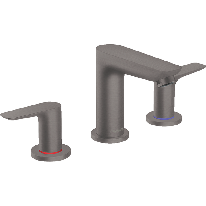 Смеситель для умывальника Hansgrohe Talis E Brushed Black Chrome 71733340 (брашированный черный хром, на три отверстия, с донным клапаном), фото 