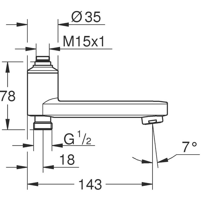 Излив для ванны Grohe QuickFix 134502430 (черный матовый), фото 7