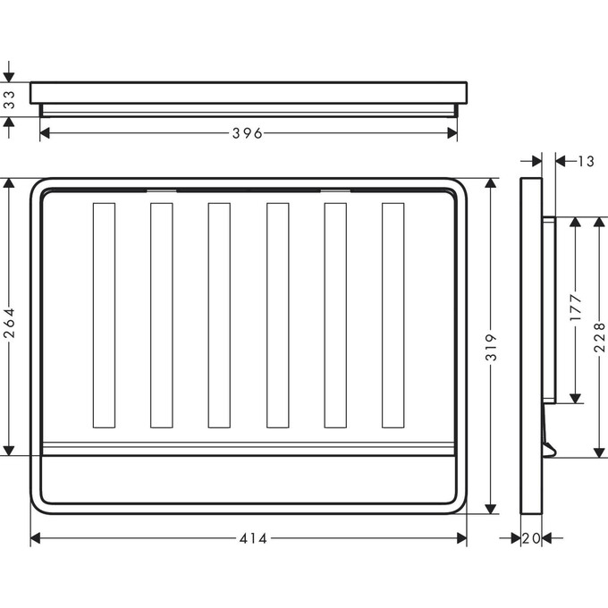 Сушка для кухонной мойки Hansgrohe F17 Stainless Steel 40962800 (нержавеющая сталь), фото 2