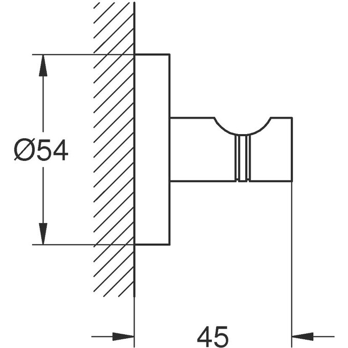 Крючок Grohe QuickFix Start Black 411732430 (черный матовый, одинарный), Цвет производителя: черный матовый, фото 8