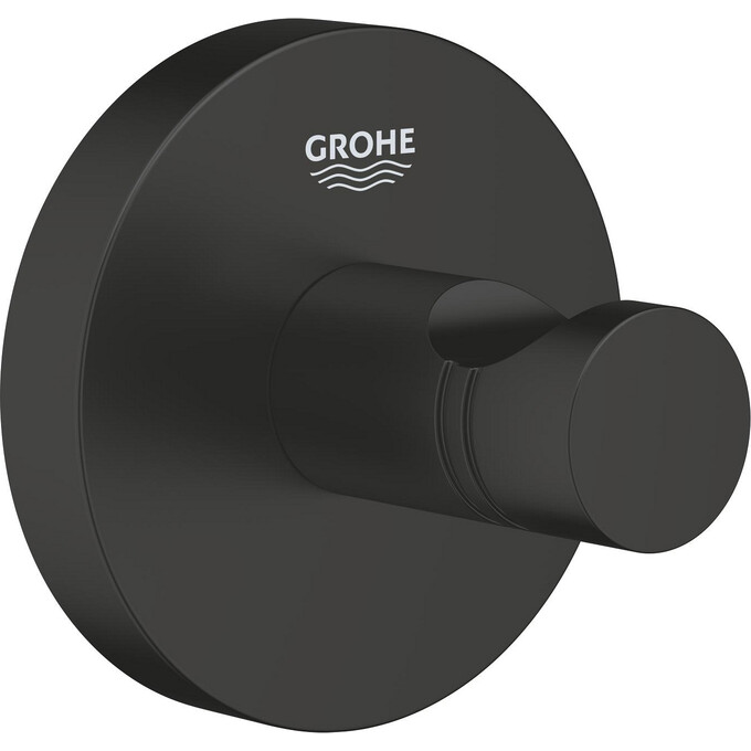 Крючок Grohe QuickFix Start Black 411732430 (черный матовый, одинарный), Цвет производителя: черный матовый, фото 