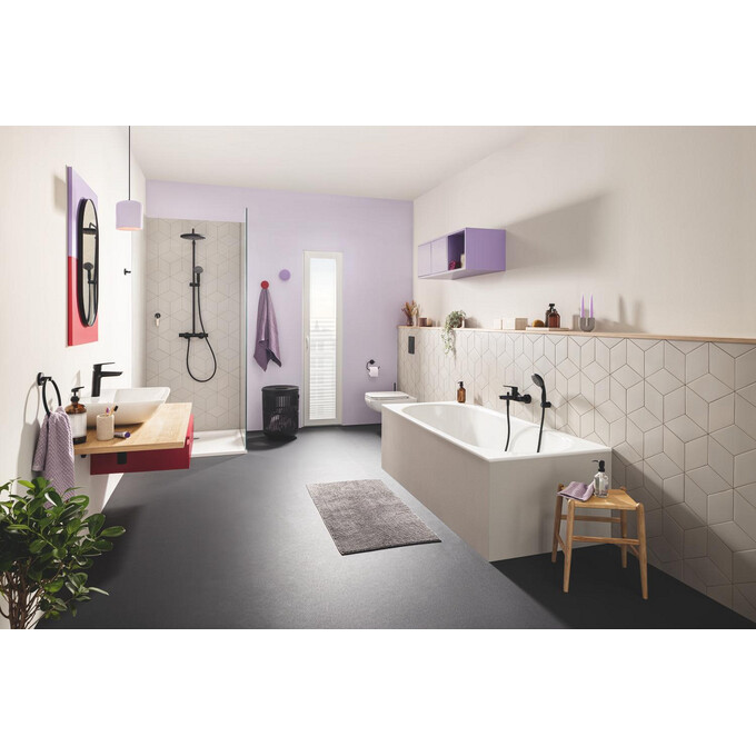 Полотенцедержатель Grohe QuickFix Start Black 411742430 (черный матовый, кольцо), Цвет производителя: черный матовый, фото 3