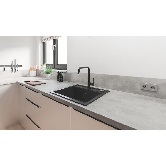 Комплект змішувачів для ванної кімнати та кухні Grohe QuickFix Start M-Size Black UA303301MK (235752432+322782432+279482430+304702430), фото , изображение 4