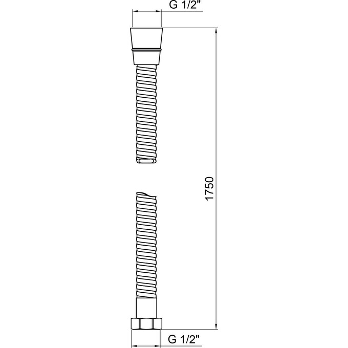 Шланг для душа Lidz 50 01 175 00 (LDNIA01CRM22148, 175 см), фото 2