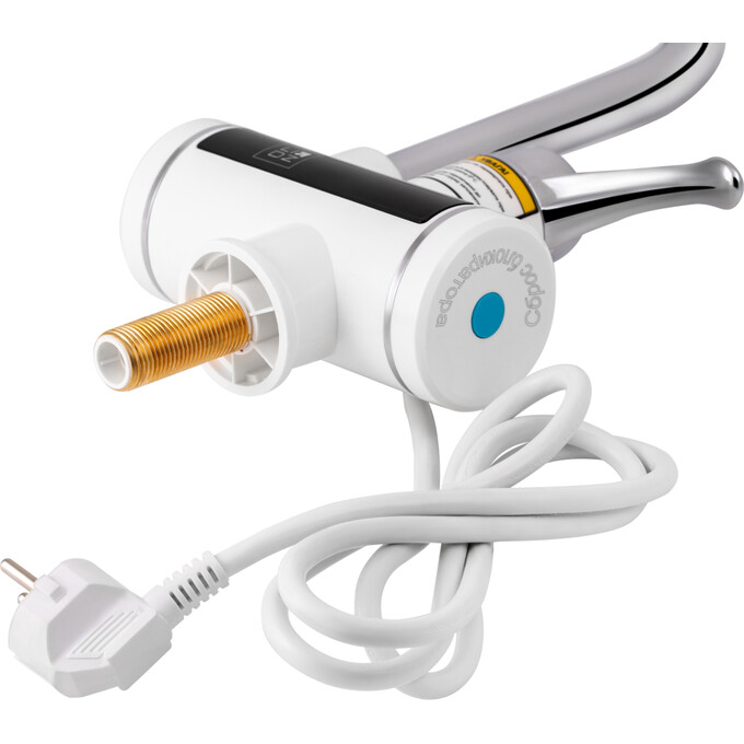 Проточный водонагреватель для кухни Lidz 95 00 058 (LDWAR058WCR24985, белый/хром, с электронагревом 3 кВт), фото 3