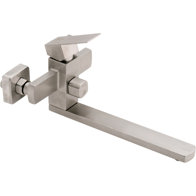 Смеситель для ванны Lidz Kubis 005-1 (LDKUB005NKS28537, никель, с лейкой и шлангом), фото 2