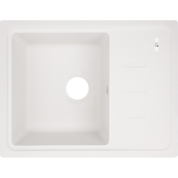 Мойка для кухни Lidz 620x435/200 WHI-01 (LIDZWHI01620435200, 61.5x43 см, белая, с сифоном), Цвет производителя: белый, фото 