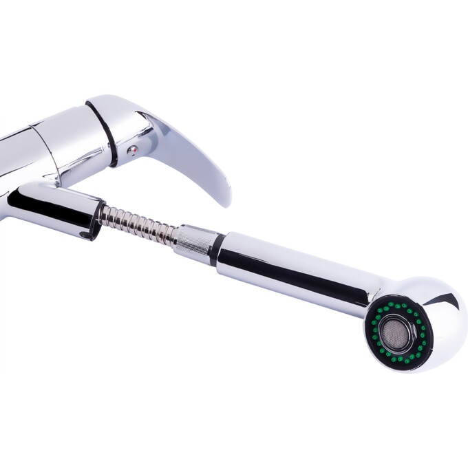 Змішувач для кухні Lidz Mars 81011 (LDMAR011CRM34859, з висувною лійкою), фото , изображение 2