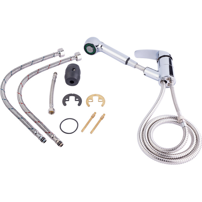 Змішувач для кухні Lidz Mars 81011 (LDMAR011CRM34859, з висувною лійкою), фото , изображение 5