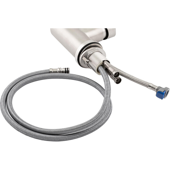 Смеситель для кухни Lidz Aria 015FL-13 (LDARI015FL1NKS34944, никель, с выдвижной лейкой), фото 6