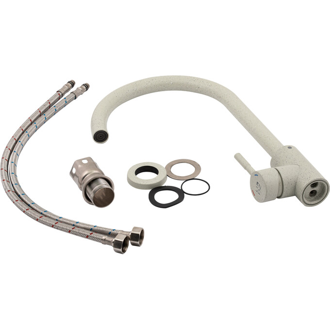 Смеситель для кухни Lidz Aria 015F-8 (LDARI015FGRE34950, серый), фото 6