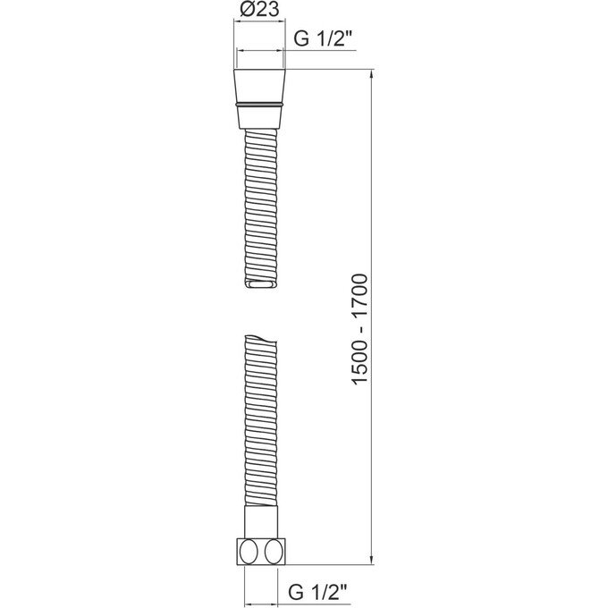 Шланг для душа Lidz 50 06 150 00 (LDNIA06CRM35454, 150-170 см), фото 3