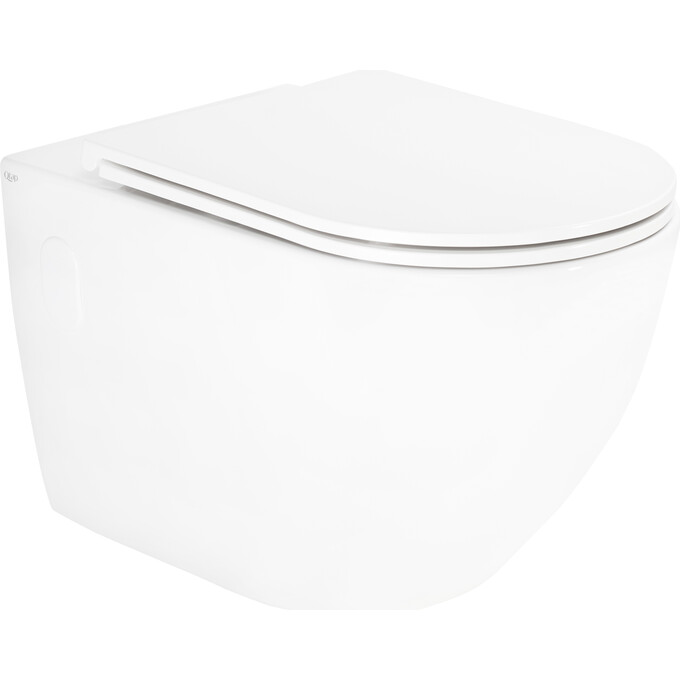 Безобідковий підвісний унітаз Qtap Robin QT13332141ERW (з сидінням), фото 