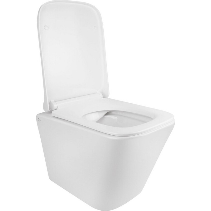 Комплект унитаз с инсталляцией 4 в 1 Qtap QT1733052ERW0133M425M11111SAT: подвесной унитаз с сиденьем Tern QT1733052ERW + инсталляция Nest ST QT0133M425 + клавиша смыва Nest QT0111M11111SAT + звукоизоляционная прокладка, фото 3