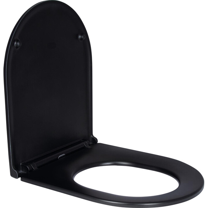 Сиденье для унитаза Qtap Robin Slim Black Matt QT99HY2411MB (черное матовое, с микролифтом), фото 2