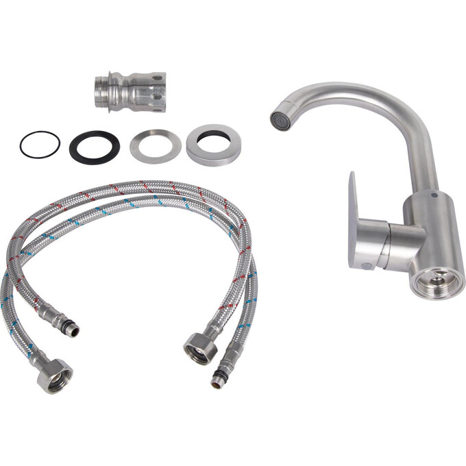 Смеситель для кухни Lidz Vida 03U-SFS (LDVID015F2NKS43353, никель), фото 2