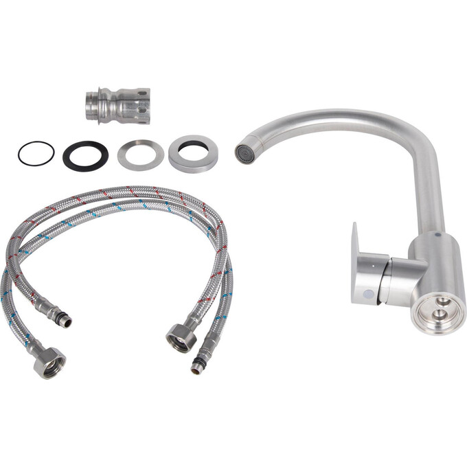 Смеситель для кухни Lidz Vida 04U-SFS (LDVID015FNKS43355, никель), фото 3