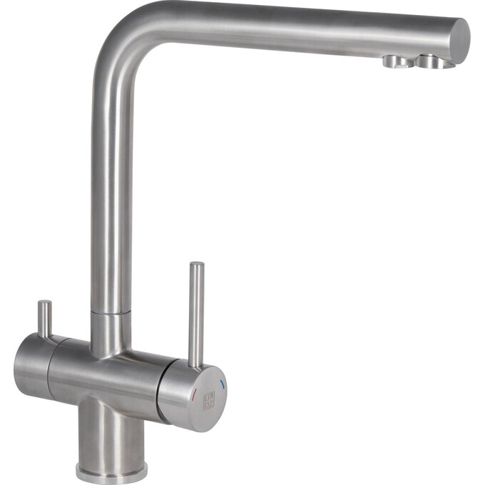 Смеситель для кухни Lidz Aria 24F-SFS (LDARI020F1NKS43359, никель, с подключением питьевой воды), фото 