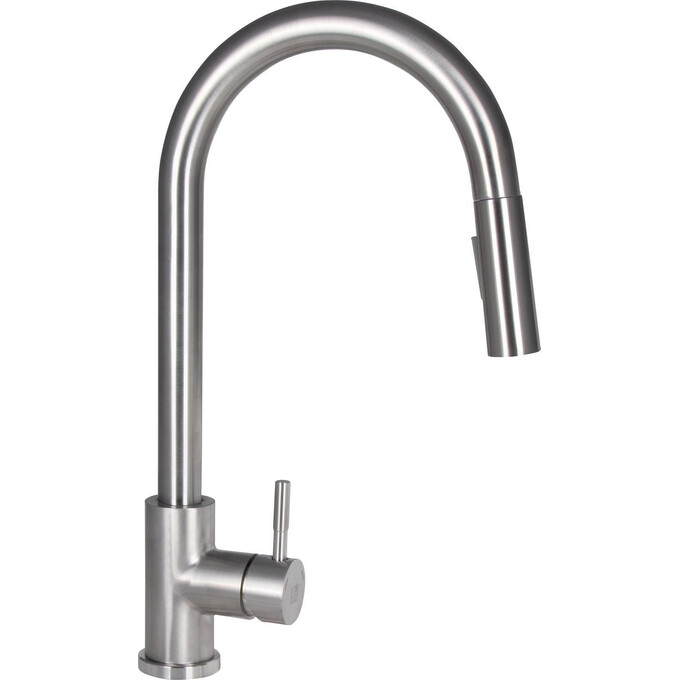 Смеситель для кухни Lidz Aria 04U-SFS (LDARI015FL2NKS43397, никель, с выдвижной лейкой), фото 