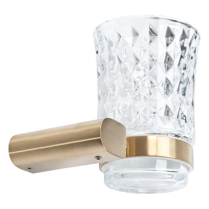 Склянка для зубних щіток Rea Brushed Gold REA-77040 (322224B, брашована золота, настінна), Колір виробника: золото брошене (матове), фото , изображение 2